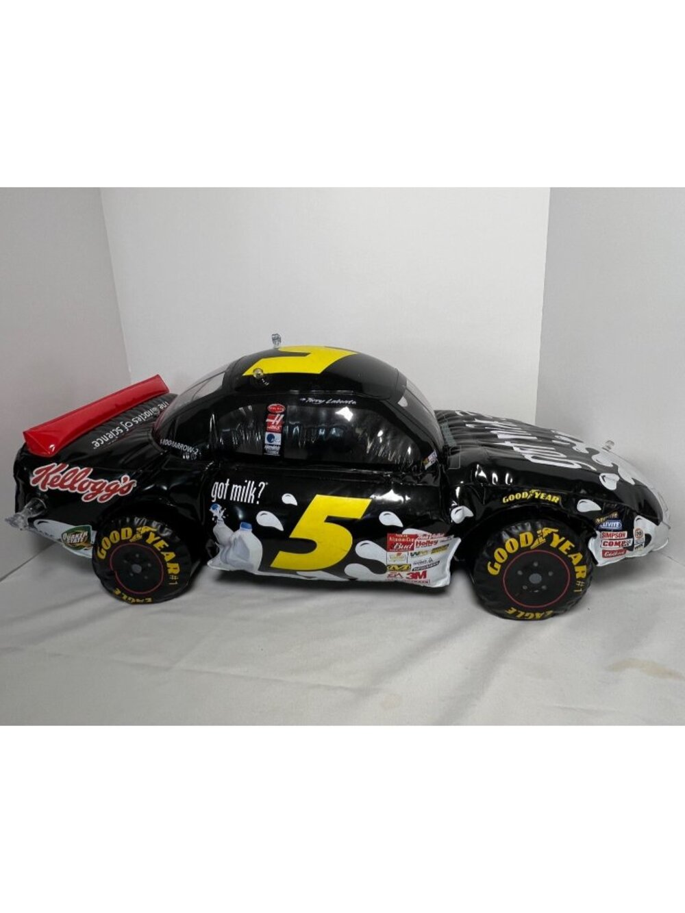 Inflatable NASCAR Race Car #5 Got Milk Kelloggs Collectible Blow up Black